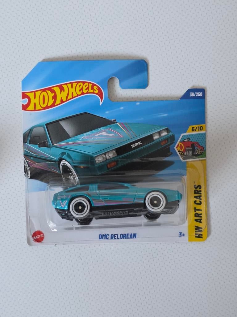 Hot Wheels DMC DeLorean - HW Art Cars 36/250, Overige merken, 1:50 of kleiner, Auto, Nieuw