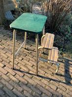 Retro vintage huishoudtrap, Ophalen, Gebruikt, Ladder, Opvouwbaar of Inschuifbaar