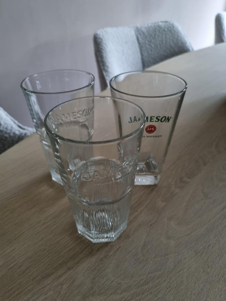 3x Jameson glazen, Ophalen, Overige merken, Glas, Overige typen
