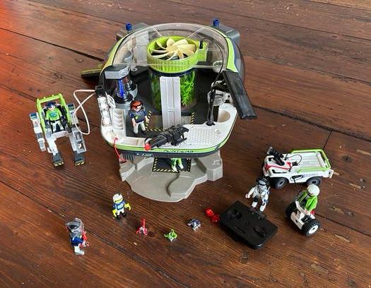 Playmobil E-rangers ruimtebasis + extra, Ophalen of Verzenden, Gebruikt