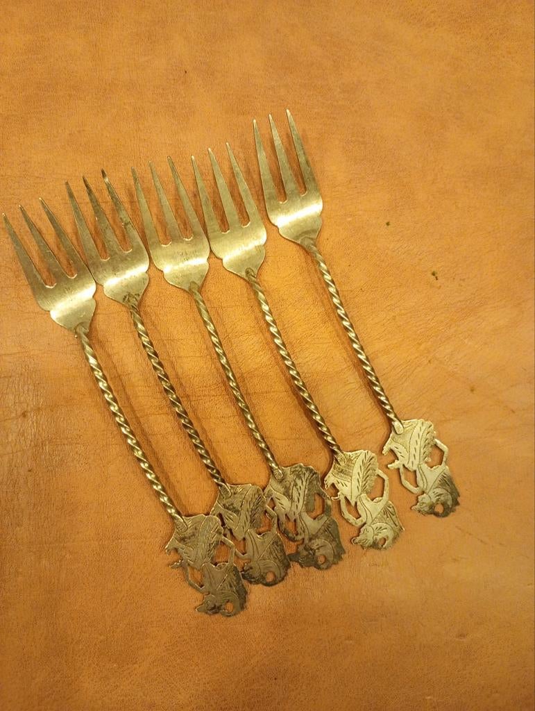 Djokja wajang 800 zilver vorkjes, Antiek en Kunst, Antiek | Bestek, Ophalen of Verzenden