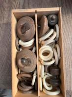 Houten gordijnringen en eindstukken voor gordijnstokken, Ophalen, Zo goed als nieuw, 50 tot 100 cm, Minder dan 100 cm