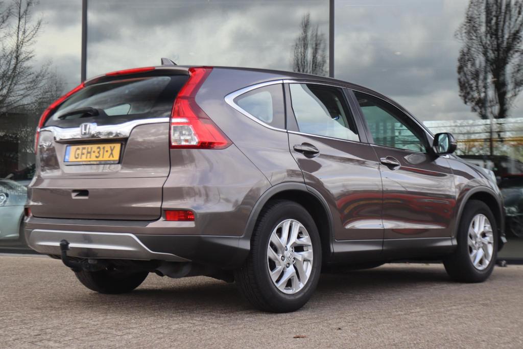 HONDA CR-V 2.0 ELEGANCE | TREKHAAK | LEDER | STOELVERW. | CR, Auto's, Honda, Voorwielaandrijving, Stof, Gebruikt, Euro 6