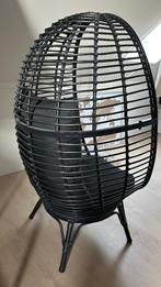 Zwarte Ibiza / Boho stoel met kussens, Ophalen, Zwart, Ibiza, Bali, Boho, Zo goed als nieuw