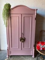 Antieke kledingkast,kinderkamerkast,speelgoedkast restyled, Antiek, 100 tot 150 cm, Ophalen of Verzenden, 150 tot 200 cm