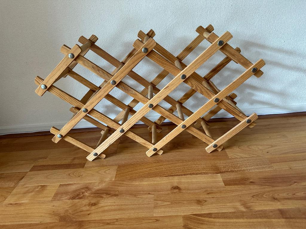 Houten wijnrekje, Ophalen, 5 tot 15 flessen, Zo goed als nieuw, Minder dan 50 cm