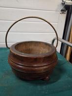 bloempot eiken massief met draagbeugel, Ophalen of Verzenden, 'T Olde Gre-j, Info@toldegrej.nl, Endepoelstraat 20f Didam