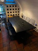 Eettafel zwart, Huis en Inrichting, Tafels | Eettafels, Ophalen, 50 tot 100 cm, Zo goed als nieuw, Vijf personen of meer