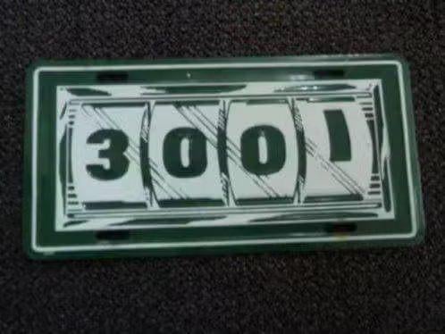 Kentekenplaat Booster licenseplate 3001 USA, Verzenden, Gebruikt, Auto's