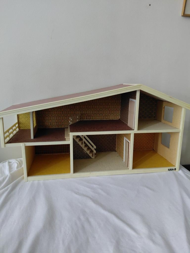 Lisa/lundby vintage poppenhuis 1.16 voor meer zie mijn adv, Verzamelen, Poppenhuizen en Toebehoren, Ophalen, Gebruikt, Poppenhuis