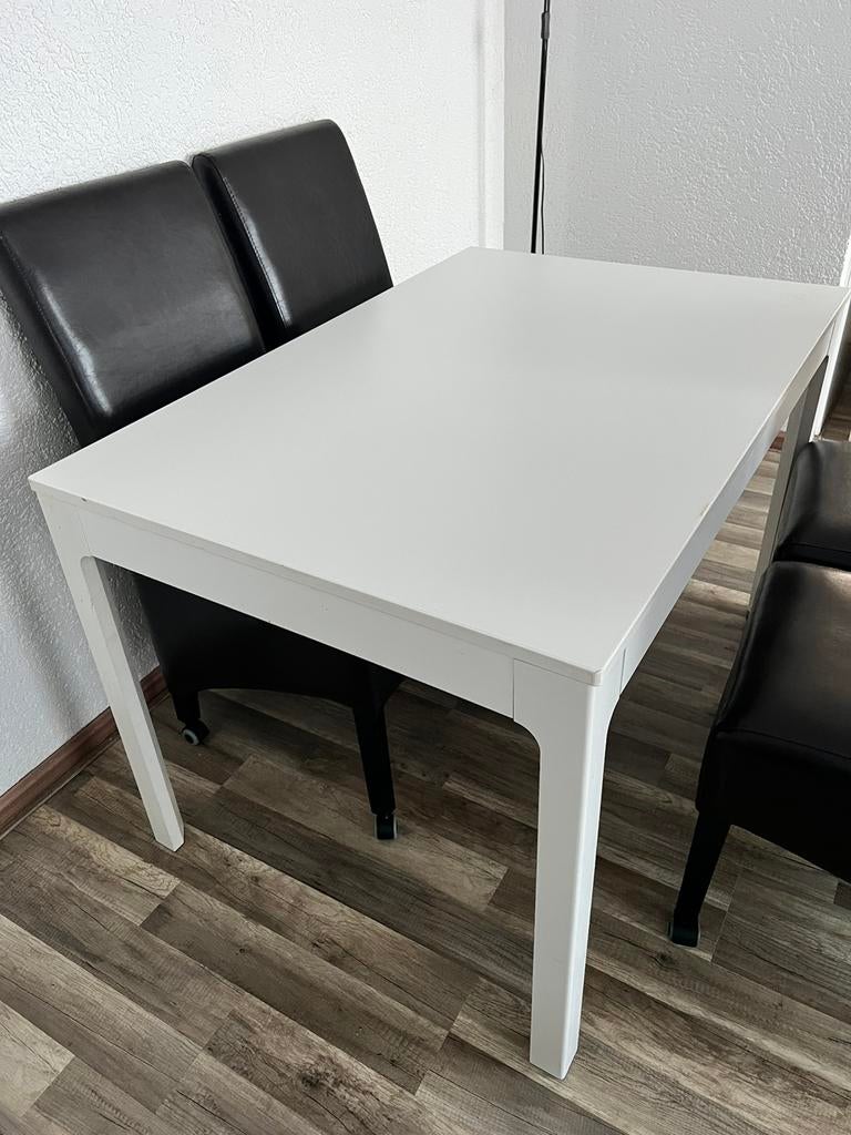 Eettafel uitklapbaar  120 / 80 cm breed Uitgeklapt 180, Zo goed als nieuw, 150 tot 200 cm, Rechthoekig, 50 tot 100 cm