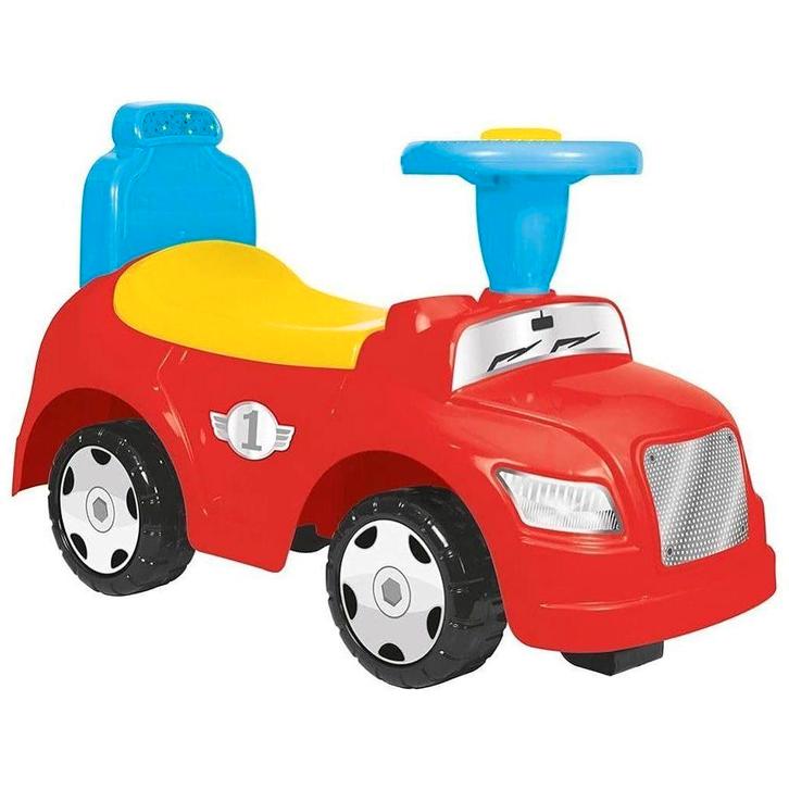 Dolu 2in1 Loopauto + Toeter Rood/Geel/Blauw, Kinderen en Baby's, Speelgoed | Buiten | Voertuigen en Loopfietsen, Ophalen of Verzenden