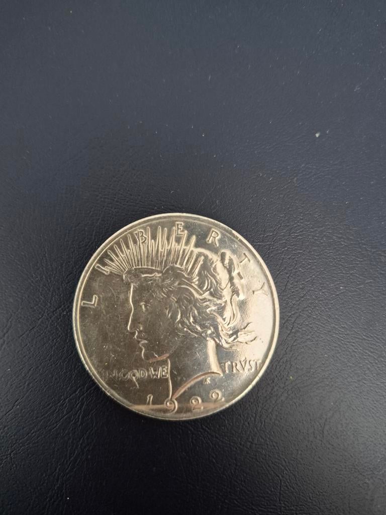 Amerikaanse zilveren peace dollar 1922, Postzegels en Munten, Munten | Amerika, Ophalen of Verzenden, Noord-Amerika, Losse munt