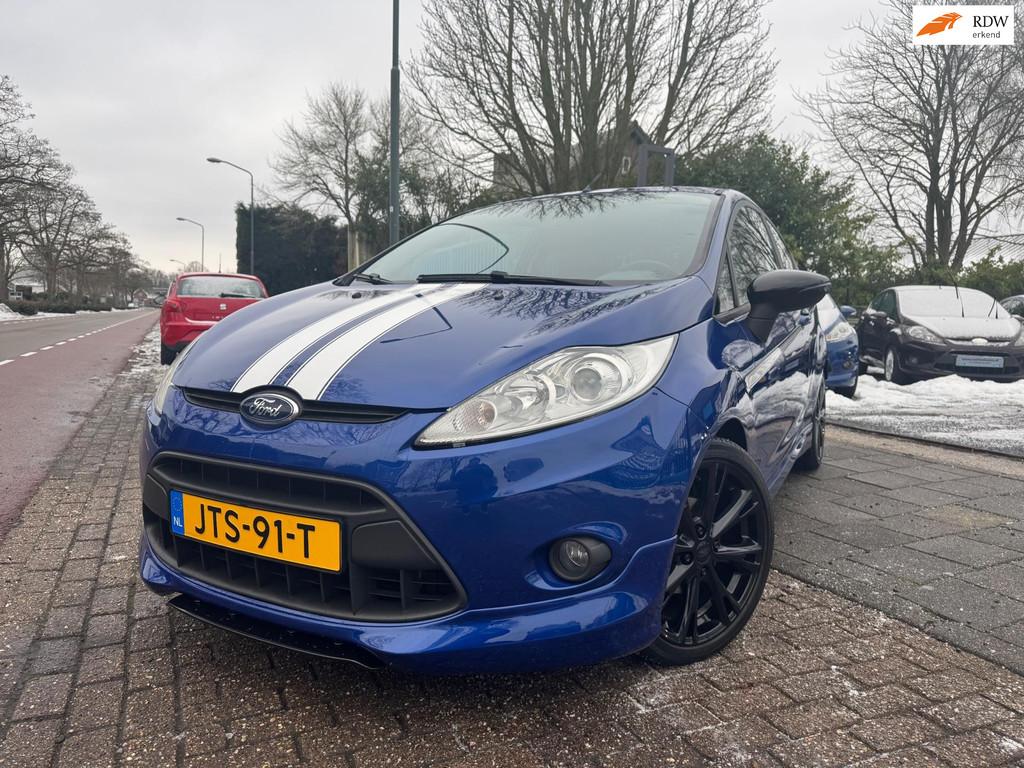 Ford FIESTA 1.6 Metal Clima Elek Pakket Lmv 135 PK Bluetooth, Auto's, Ford, Gebruikt, Zwart, 4 cilinders, Blauw