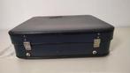 K602 VINTAGE stewardess koffer donker blauw in goede staat, Gebruikt, Hard kunststof, Onbekend, Minder dan 50 cm