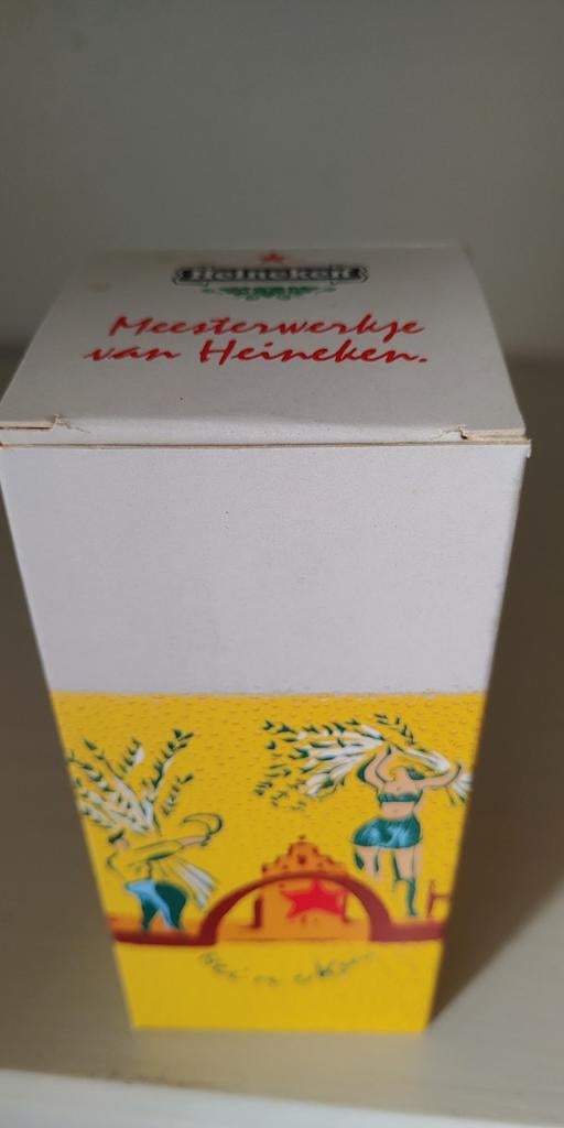 Heineken Meesterwerkje Glas in Doosje - Vintage, Verzamelen, Ophalen of Verzenden, Zo goed als nieuw, Bierglas