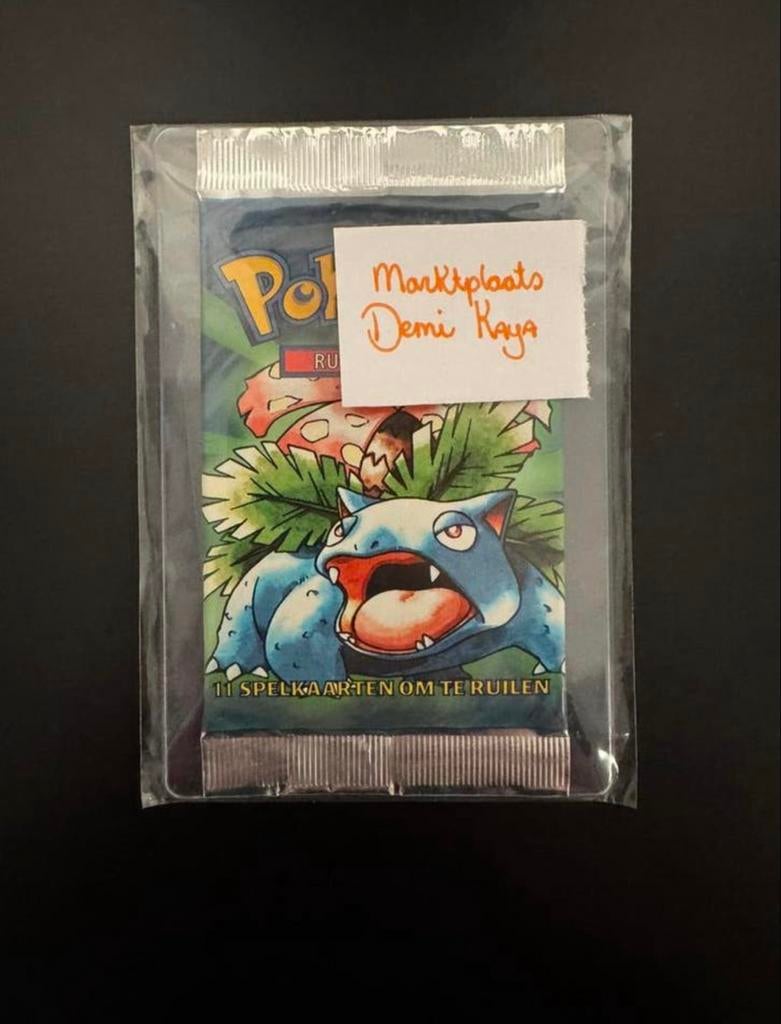 Pokémon Base Set Booster Pack Venusaur Art 1999 NL, Ophalen, Nieuw, Booster
