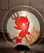 Tafellamp. Demons en Merveille. Hott stuff, looping at Fire., Ophalen, Zo goed als nieuw, Glas, Minder dan 50 cm