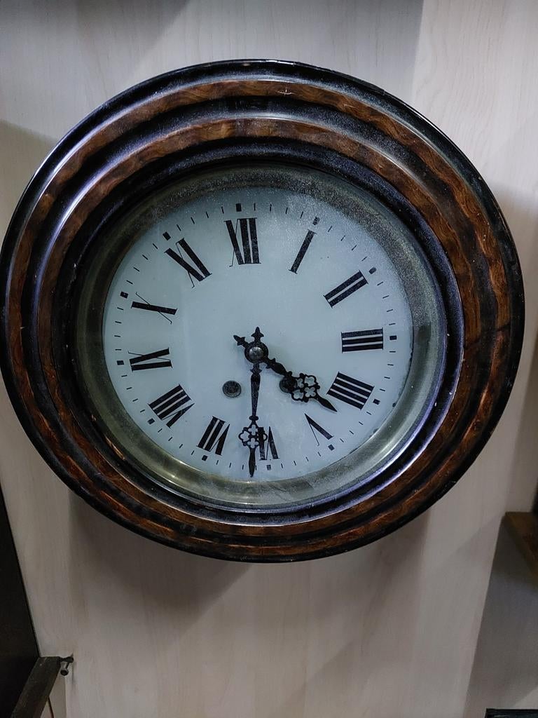 Leuke ronde klok met Romeinse cijfers, Antiek en Kunst, Antiek | Klokken, Ophalen