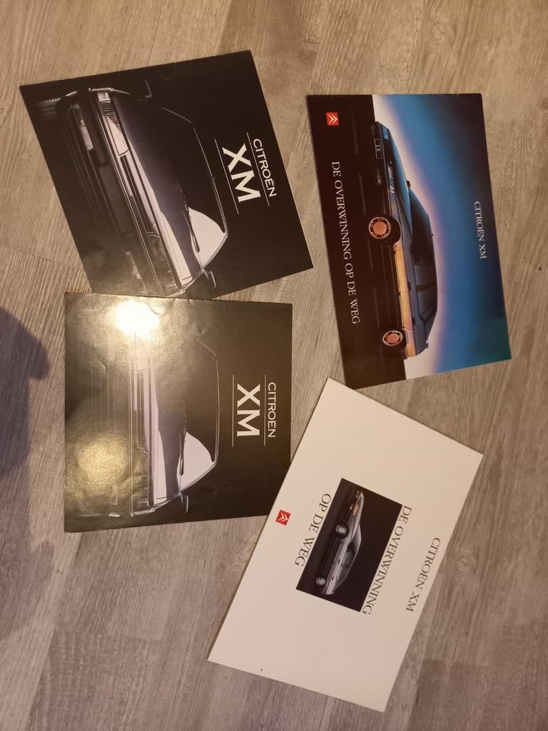 Citroën XM Verkoop Promotie Folders 1989 - Set van 4, Ophalen of Verzenden, Gelezen, Citroën