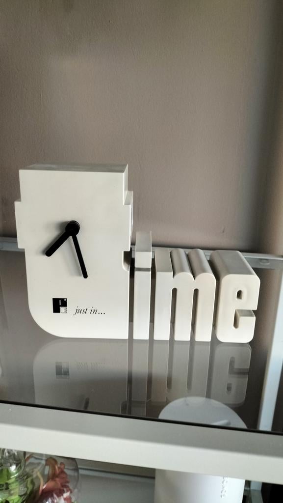 Zeldzame TIME vintage design tafelklok jaren '80,  Space age, Huis en Inrichting, Ophalen of Verzenden, Wandklok