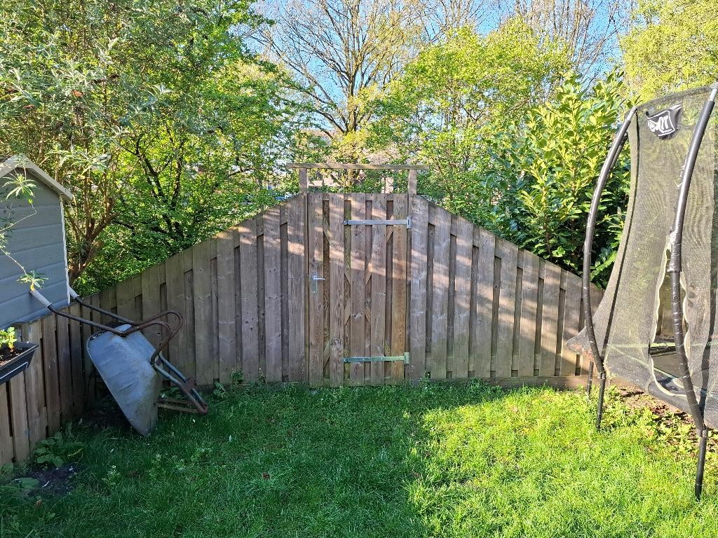 Schuttingdelen met poortdeur, Ophalen, 3 tot 6 meter, Hout, 1 tot 2 meter