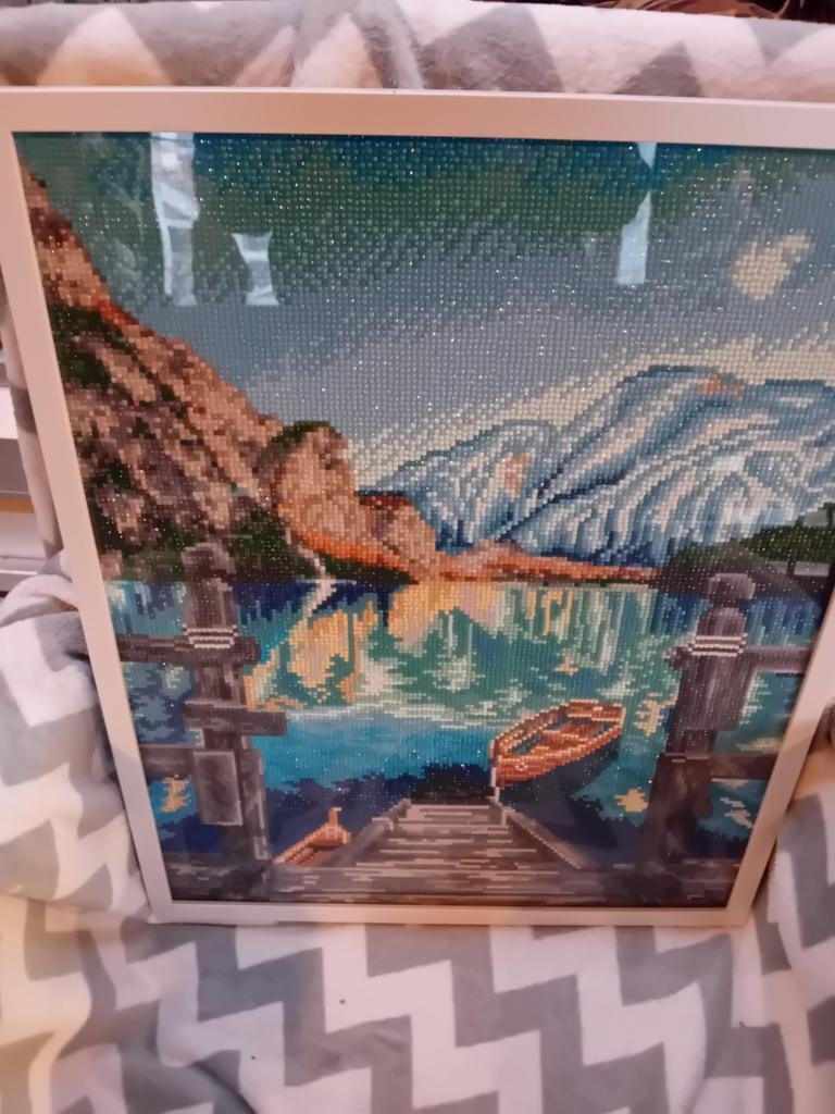 Diamond painting schilderij landschap, Ophalen of Verzenden, Nieuw, Knutselwerk