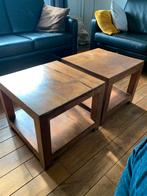 Leuke salontafeltjes massief teak hout, Ophalen, Minder dan 50 cm, Gebruikt, 50 tot 100 cm