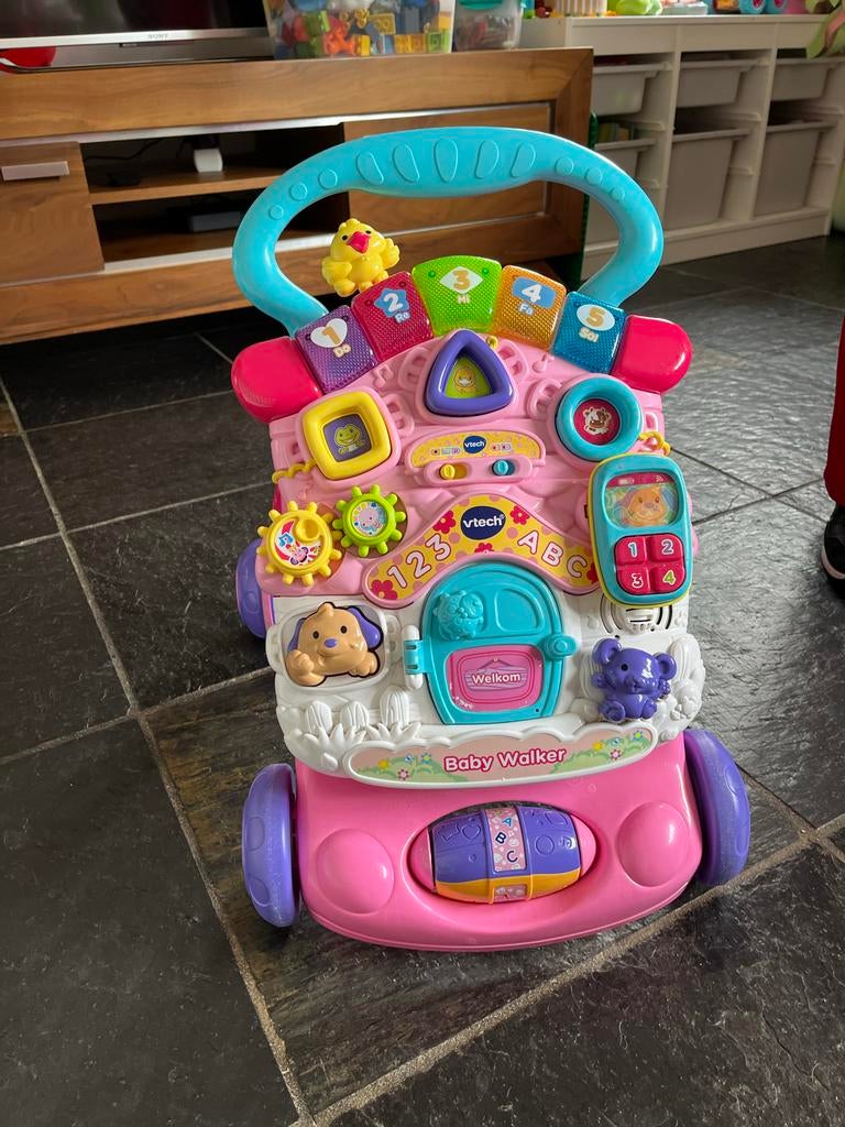 Vtech Baby Walker loopwagen roze, Kinderen en Baby's, Speelgoed | Vtech, Ophalen, Gebruikt, 6 maanden tot 2 jaar