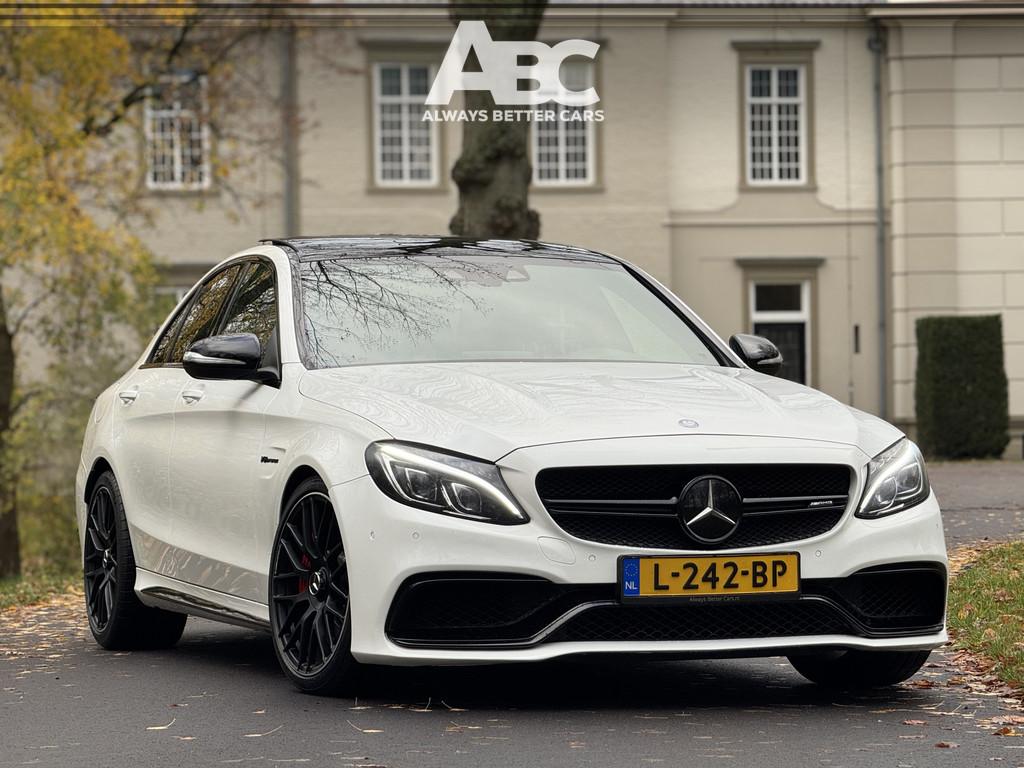 Mercedes-Benz C-Klasse AMG 63 S Akrapovic (bj 2015), Automaat, Achterwielaandrijving, Gebruikt, Wit