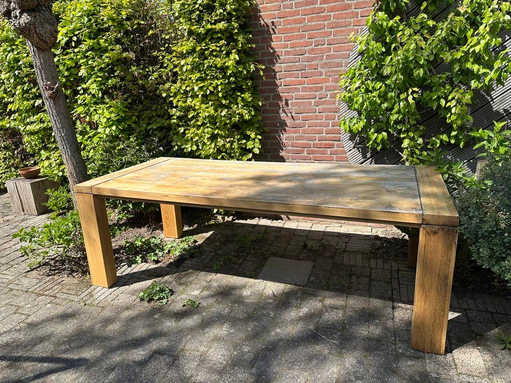 Gratis af te halen: houten tuintafel, Ophalen, Zo goed als nieuw, Hout