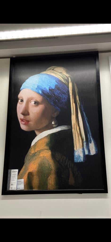 IKEA Bjorksta 'Meisje met de Parel' lijst 78x118 cm, Huis en Inrichting, Woonaccessoires | Schilderijen, Tekeningen en Foto's