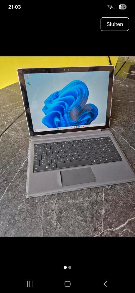 Microsoft Surface Pro 4 i5 Windows 11, Computers en Software, Windows Tablets, Gebruikt, Wi-Fi, 11 inch, 128 GB, Usb-aansluiting