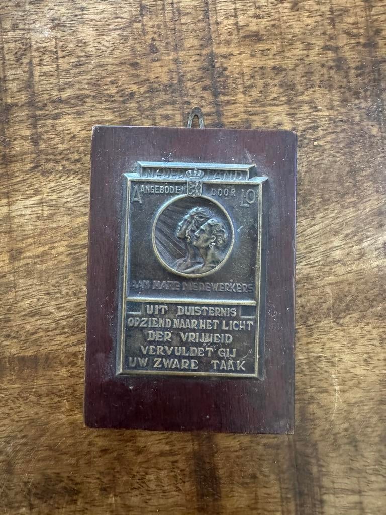 Plaquette en blikken bordje, Ophalen of Verzenden, Overige soorten, Nederland