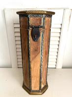 Vintage massief houten wijnkist met messing beslag, Ophalen, Zo goed als nieuw, Overige gebieden, Overige typen