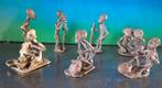 Afrikaanse bronzen beeldjes. 7 stuks. Miniatuur., Ophalen