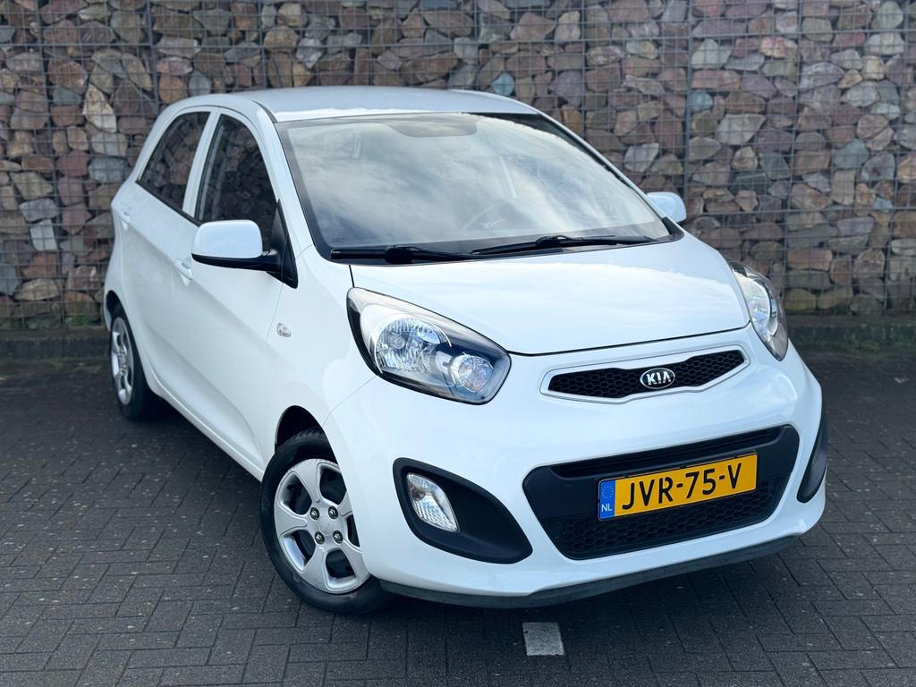 Kia PICANTO 1.2 CVVT ComfortLine Airco Automaat, Auto's, Euro 5, Gebruikt, 4 cilinders, Wit