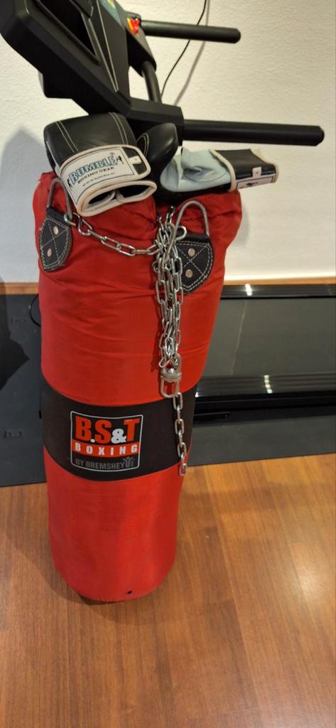 Bokszak met ophangketting en handschoenen, Sport en Fitness, Boksen, Bokszak, Ophalen