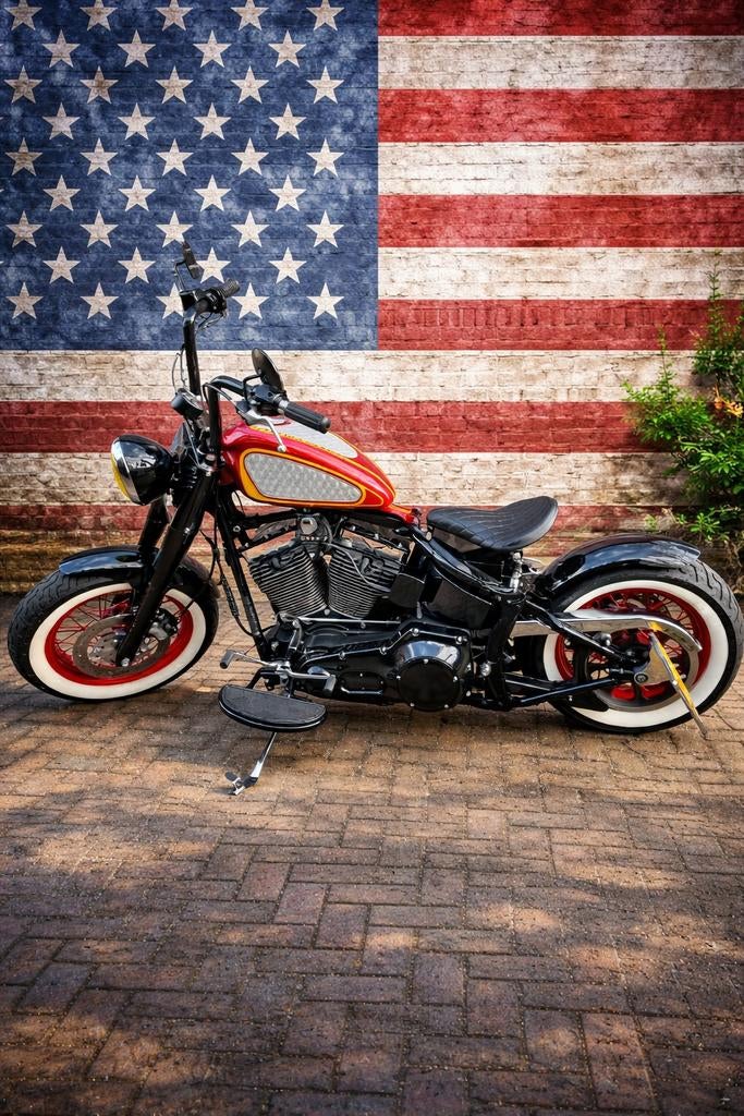 Harley Davidson Heritage Bobber 1450cc - Uniek exemplaar!, Motoren, Chopper, Gebruikt, Particulier, Handgeschakeld