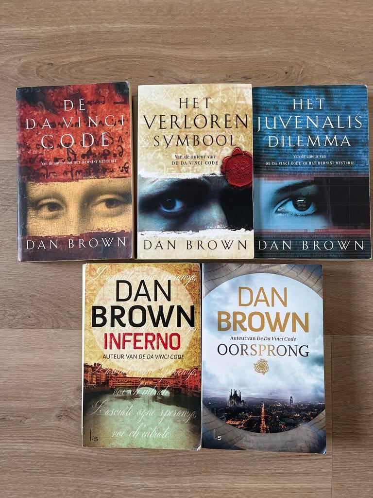 Dan Brown Boekenpakket: De Da Vinci Code, Inferno, Oorsprong, Ophalen of Verzenden, Gelezen, Nederland