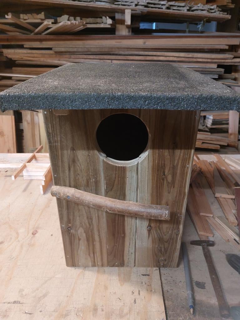 Handgemaakte uilenkasten bosuil nestkast, Dieren en Toebehoren, Vogels | Hokken en Kooien, Nieuw, Broedkooi of Kweekkooi, Hout