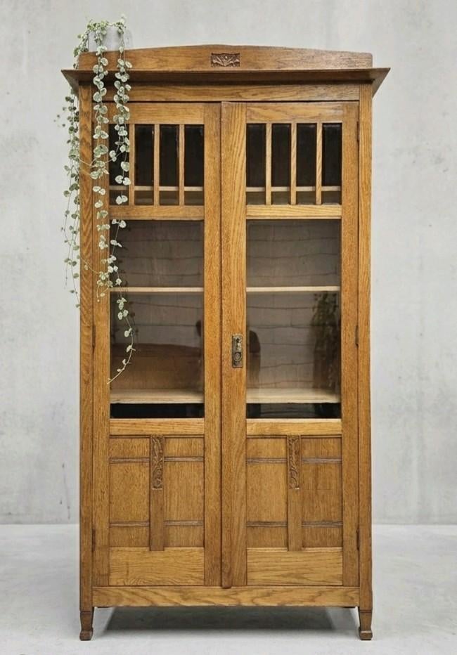 Antieke brocante Art Deco meidenkast vintage linnenkast kast, Ophalen of Verzenden