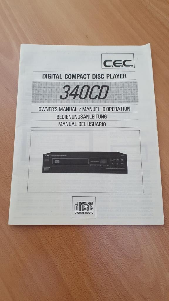 CEC 340CD handleiding (eng/fr/du/sp), Ophalen of Verzenden, Gebruikt