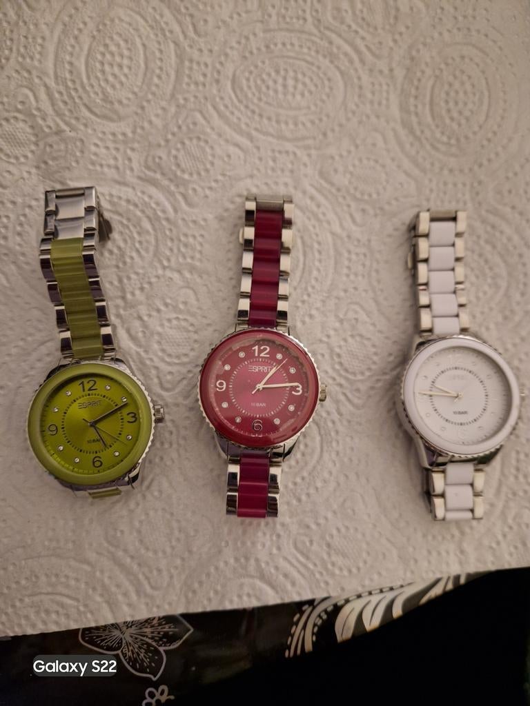 Set van 3 Esprit dameshorloges - Zo goed als nieuw, Sieraden, Tassen en Uiterlijk, Horloges | Dames, Zo goed als nieuw, Polshorloge