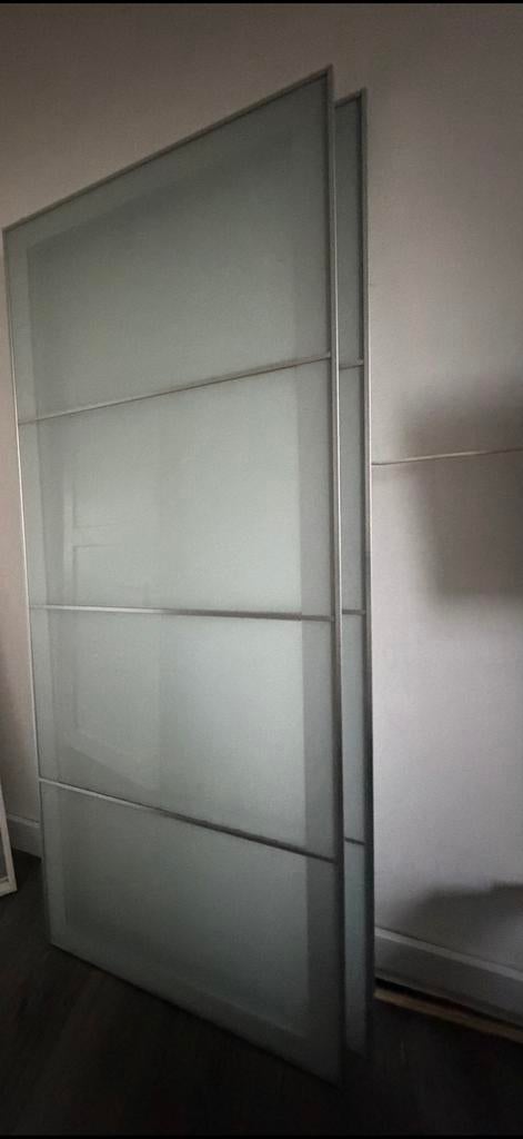 Ikea pax schuifdeuren, Ophalen, 200 cm of meer, 50 tot 75 cm, Glas