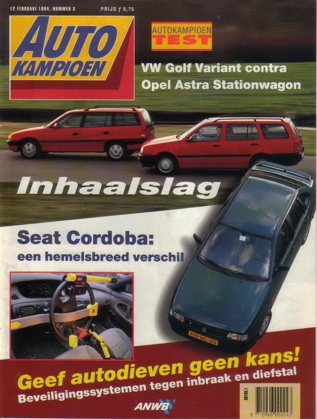 Autokampioen 3 1994 : Ford Thunderbird - Mercedes Benz W123, Ophalen of Verzenden, Gelezen, Algemeen