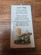 Tegeltje Lieve Oma, Ophalen of Verzenden, Gebruikt