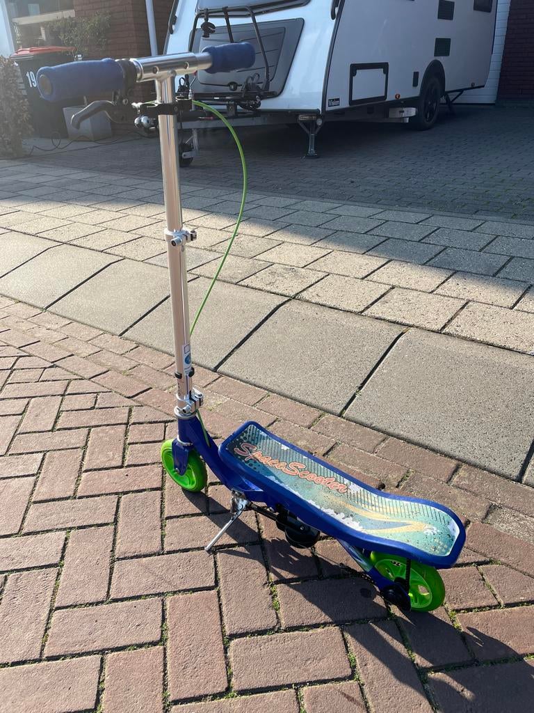 Space Scooter Junior - Blauw/Groen, Fietsen en Brommers, Steps, Ophalen, Gebruikt, Gewone step
