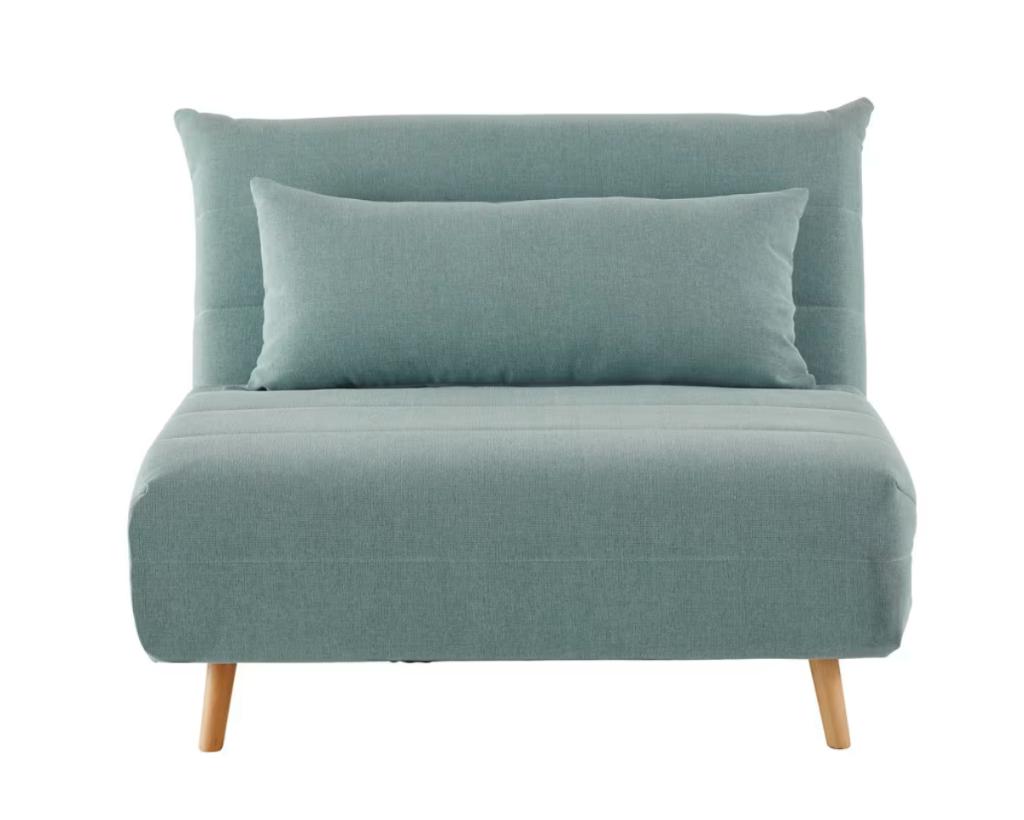 Eenzitslaapbank - Muntgroen, Ophalen, Eenpersoons, Zo goed als nieuw, Overige maten