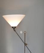Hengel vloerlamp / hengellamp messing opaalglas vintage, Ophalen, Zo goed als nieuw, Art Deco / Mid-century modern / Berliner